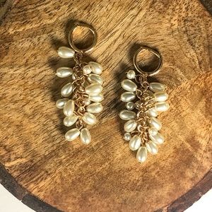 Ivory Pearl Cluster Earrings